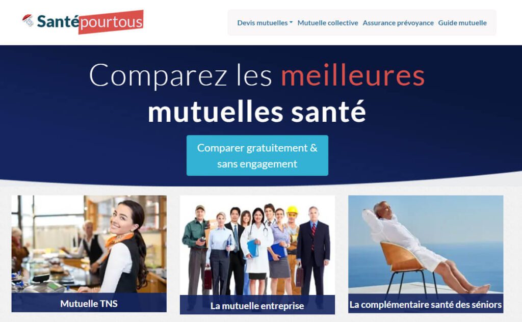Simulation d’un comparateur d’assurance santé en ligne avec différentes options sans délai de carence